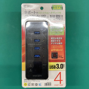 サンワサプライ USB電圧＆電流計付きUSB3.0ハブ 未使用 新品 EX00061