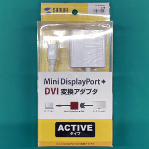 サンワサプライ ミニDisplayPort-DVI変換アダプター AD-MDPDVA01 未使用 新品 EX00054