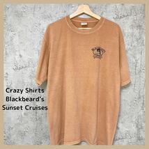 Crazy Shirts クレイジーシャツBlackbeard's Sunset Cruises ハワイ パイレーツ ドクロ Tシャツ 半袖シャツ メンズ 古着 サイズL 玉FL1047_画像1