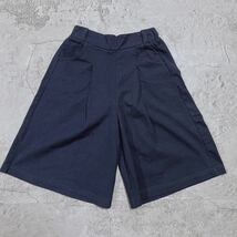 美品 ザスタンダードクロージングメイド セットアップ トップス ノースリーブ Tシャツ キッズ 子ども サイズ100 無地 紺 玉FL1164_画像7