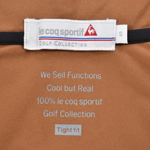 送料300円│le coq sportif GOLF ルコック ゴルフ ★ QGL1931 レッドライン カットパターン 半袖 ポロシャツ ブラウン レディース S_画像9