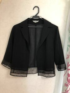 テーラードジャケット　ボレロ　夏　黒ラメ　日本製
