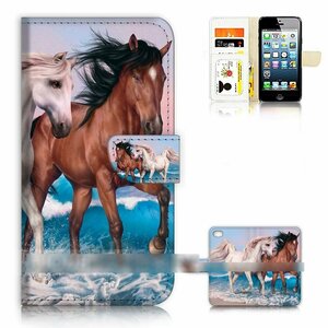 iPhone 7 Plus 8 Plus アイフォン セブン エイト プラス 馬 ウマ ホース スマホケース 手帳型ケース スマートフォン カバー