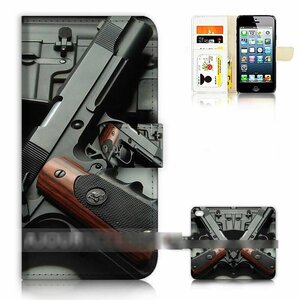 iPhone X アイフォン テン 拳銃 ピストル ガン スマホケース 手帳型ケース スマートフォン カバー