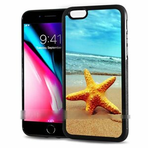 iPhone 6 Plus 6S Plus アイフォン シックス エス プラス ビーチ 海 砂浜 ヒトデ スマホケース アートケース スマートフォン カバー