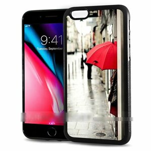 iPhone 6 Plus 6S Plus アイフォン シックス エス プラス 赤い 傘 アンブレラ スマホケース アートケース スマートフォン カバー