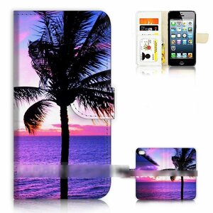 iPhone 7 8 アイフォン セブン エイト ビーチ 海 砂浜 ヤシの木 スマホケース 手帳型ケース スマートフォン カバー