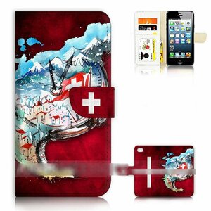 iPhone SE 第2世代 8 7 スイス 国旗 スマホケース 手帳型ケース スマートフォン カバー