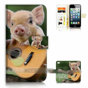 iPhone XS MAX アイフォン テンエス マックス ギター 豚 ブタ ピッグ スマホケース 手帳型ケース スマートフォン カバー
