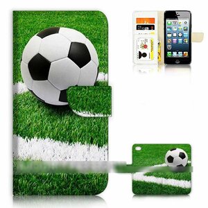 iPhone 5C アイフォン ファイブ シー サッカーボール スマホケース 手帳型ケース スマートフォン カバー