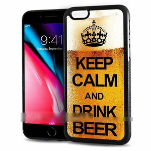 iPhone XR アイフォン テンアール 平静を保ち ビールを飲み続けよ スマホケース アートケース スマートフォン カバー