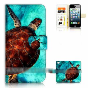 iPod Touch 5 6 iPod Touch five Schic s sea turtle umigameta-toru smartphone case notebook type case smart phone cover 