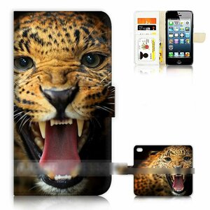 iPhone 5C iPhone пять si- леопард Leopard . смартфон кейс блокнот type кейс смартфон покрытие 