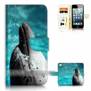 iPod Touch 5 6 iPod Touch five Schic s dolphin Dolphin smartphone case notebook type case smart phone cover 