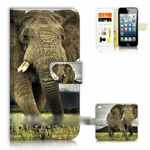 iPod Touch 5 6 iPod Touch five Schic s. elephant Elephant smartphone case notebook type case smart phone cover 