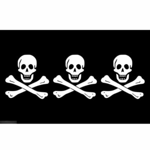 海外限定 国旗 海賊旗 パイレーツ スカル 骸骨 ドクロ クロスボーン 特大フラッグ