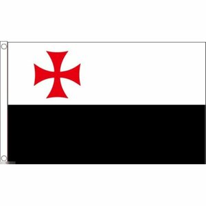 海外限定 国旗 十字軍 テンプル騎士団 クロスパティー 特大フラッグ