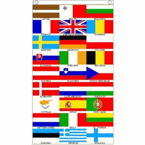 海外限定 国旗 ヨーロッパ EU 欧州連合加盟国 27ヶ国 27カ国 特大フラッグ