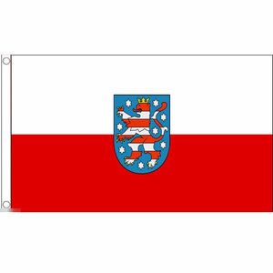海外限定 国旗 テューリンゲン州 ドイツ 州旗 紋章 特大フラッグ