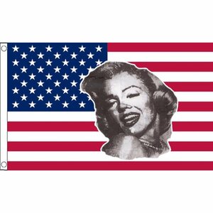 海外限定 国旗 マリリン・モンロー マリリン モンロー アメリカ合衆国 米国 星条旗 特大フラッグ