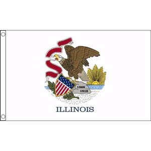 海外限定 国旗 イリノイ州 アメリカ 州旗 特大フラッグ