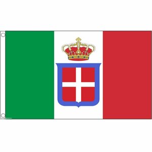 海外限定 国旗 サルデーニャ王国 サヴォイア家 紋章 イタリア 特大フラッグ