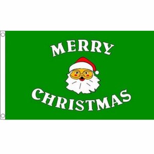 海外限定 国旗 メリークリスマス サンタクロース 特大フラッグ