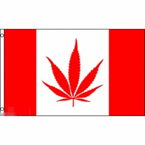 海外限定 国旗 カナダ マリファナ 大麻 カンナビス 特大フラッグ