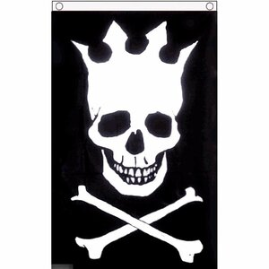 海外限定 国旗 海賊旗 パイレーツ スカル 骸骨 ドクロ クロスボーン クラウン 王冠 特大フラッグ