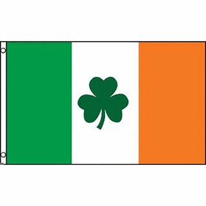 海外限定 国旗 アイルランド 国花 シャムロック シロツメクサ 特大フラッグ