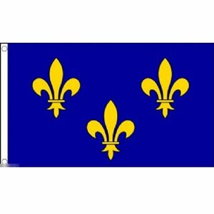 海外限定 国旗 フランス 紋章 フルール・ド・リス ユリ 特大フラッグ