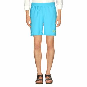 新品正規60％OFF EA7 EMPORIO ARMANI エンポリオ アルマーニ ショートパンツ ライトブルー Sサイズ 春夏 SAFARI絶賛