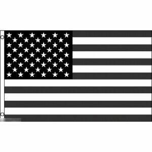 海外限定 国旗 アメリカ合衆国 USA 星条旗 白黒 モノクロ レアカラー 特大フラッグ