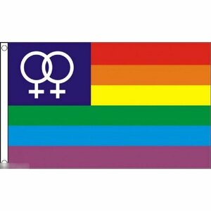 海外限定 国旗 虹 レインボーフラッグ LGBT ゲイ レズビアン 特大フラッグ
