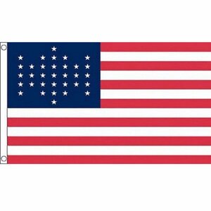 海外限定 国旗 アメリカ 星条旗 南北戦争時代 33星 サムター要塞旗 特大フラッグ
