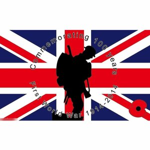 海外限定 国旗 イギリス 英国 ユニオンジャック 第一次世界大戦開戦から100年 特大フラッグ
