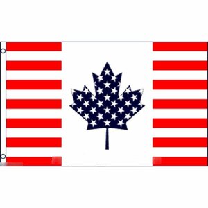 海外限定 国旗 アメリカ合衆国 カナダ 友情旗 USA 星条旗 レアデザイン 特大フラッグ