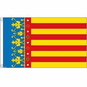 海外限定 国旗 スペイン バレンシア州 州旗 特大フラッグ