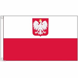 海外限定 国旗 ポーランド共和国 国章 鷲 ワシ 紋章 特大フラッグ