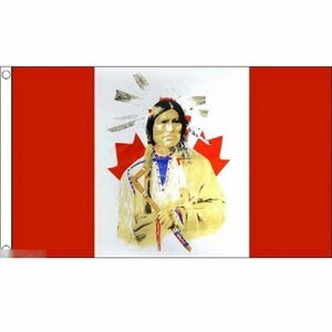 海外限定 国旗 カナダ ネイティブ インディアン 特大フラッグ