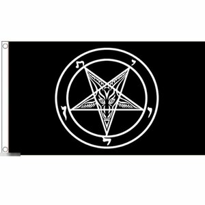 海外限定 国旗 サタン サタニズム サタニック 悪魔崇拝 悪魔主義 特大フラッグ