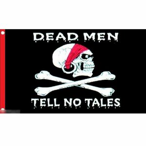 海外限定 国旗 海賊旗 パイレーツ スカル 骸骨 ドクロ クロスボーン 死人に口なし 特大フラッグ