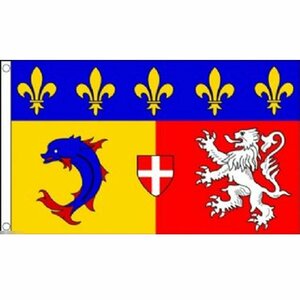 海外限定 国旗 ローヌ アルプ地域圏 フランス 特大フラッグ