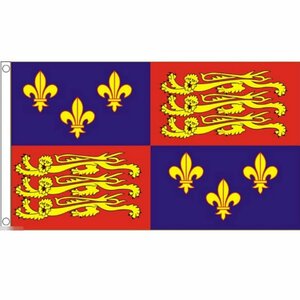 海外限定 国旗 イングランド王室旗 ヘンリー4世 紋章 フランス フルール・ド・リス 特大フラッグ