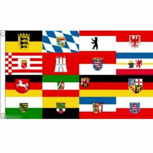 海外限定 国旗 ドイツ連邦共和国 16州 特大フラッグ