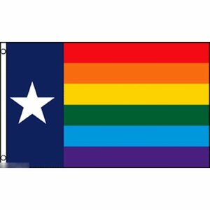 海外限定 国旗 テキサス州 アメリカ 州旗 虹 レインボーフラッグ 特大フラッグ
