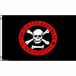 海外限定 国旗 海賊旗 パイレーツ スカル 骸骨 ドクロ クロスボーン 特大フラッグ