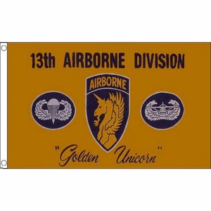海外限定 国旗 米国陸軍 アメリカ アーミー 第13空挺師団 エアボーン 軍旗 特大フラッグ