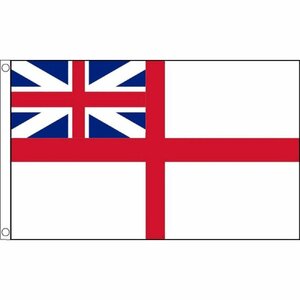 海外限定 国旗 イギリス 英国 軍艦旗 ホワイト エンサイン 特大フラッグ
