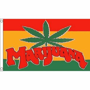 海外限定 国旗 マリファナ 大麻 カンナビス 特大フラッグ